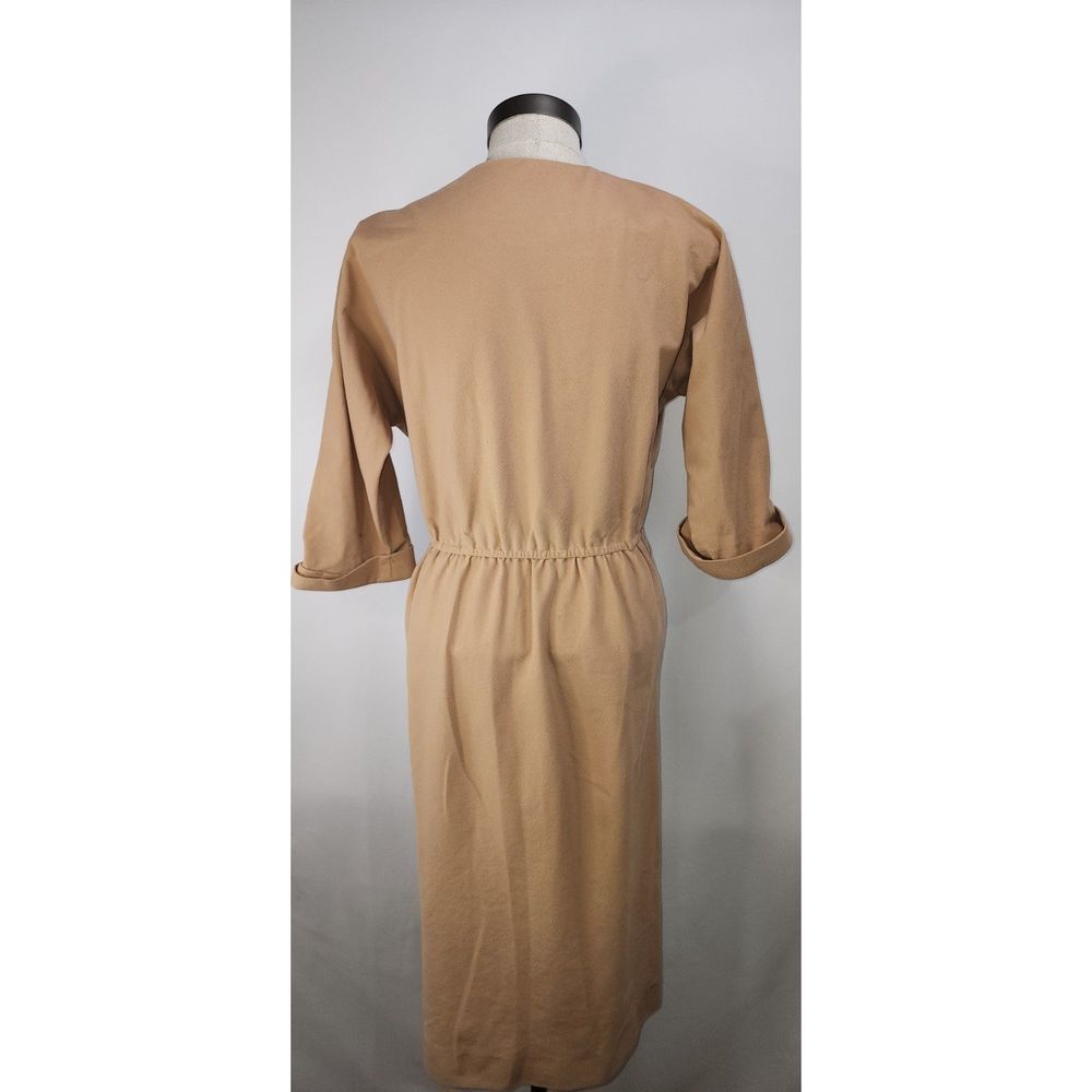 Vintage 60's or 70's Lisa Petites Women's Brown Button Dress - Picture 9 of 10